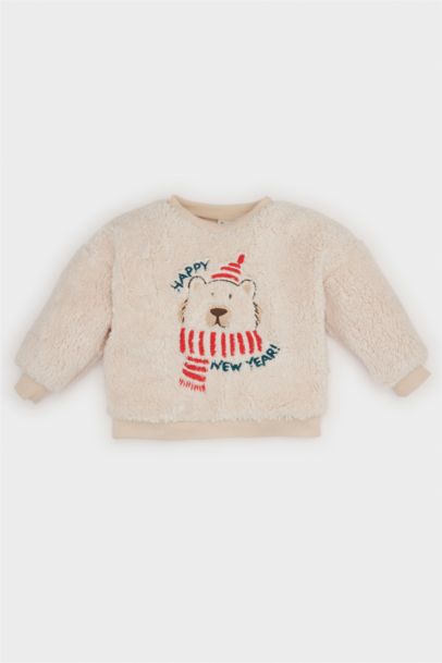 Sweatshirt de Noël à col rond et Coupe Régulière pour Bébé Garçon