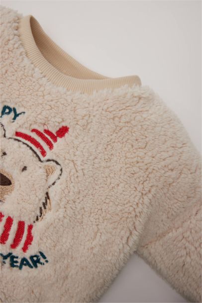 Sweatshirt de Noël à col rond et Coupe Régulière pour Bébé Garçon