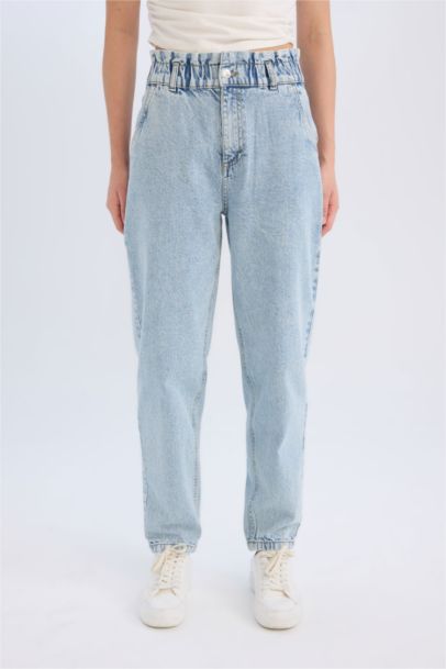 Paperbag High Waist Crop Jeans