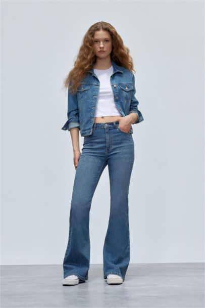 بنطرون جينز ميا برجل واسع وايد ليج