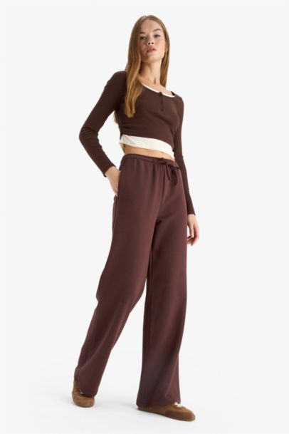 Pantalon de survêtement marron Coupe droite