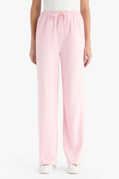 بنطرون رياضي قصة مستقيمة وايد ليج برباط