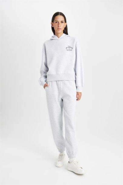 Sweat à Capuche imprimé en tissu épais à coupe régulière