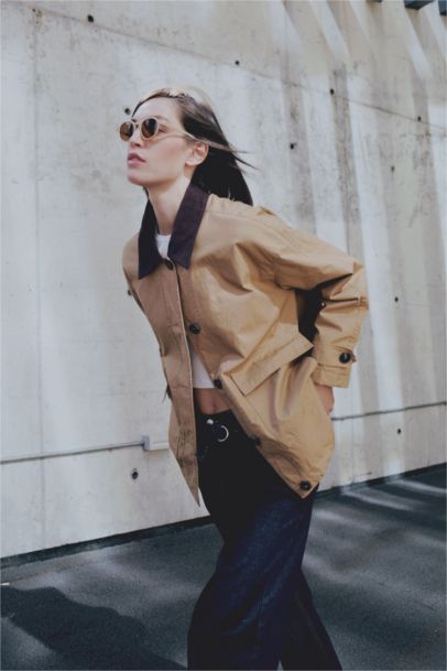 Polo Yaka Mevsimlik Hafif Mont Düğmeli Cepli Apoletli Basic Düz