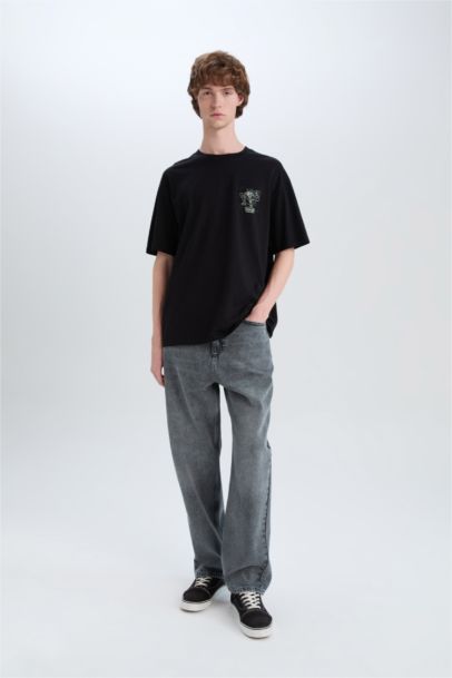 Looney Tunes Boxy Fit Back Printed Cotton T-Shirt