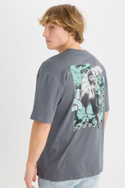 Marvel Boxy Fit Crew Neck Back Printed T-Shirt