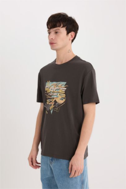 Regular Fit Hot Wheels Licensed Crew Neck Short Sleeve T-Shirt