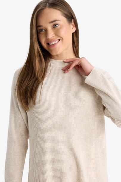 Pull en tricot basique à col rond Coupe régulière