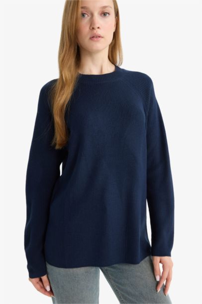 Regular Fit Crew Neck Basic Pullover