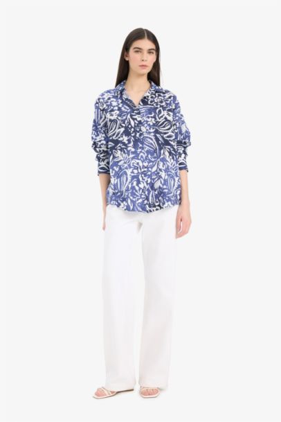 Chemise imprimée à manches longues Coupe régulière