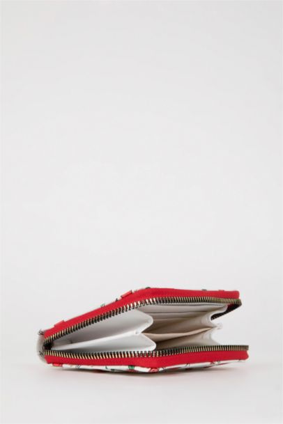 Kadın Kiraz Desenli Suni Deri Cüzdan