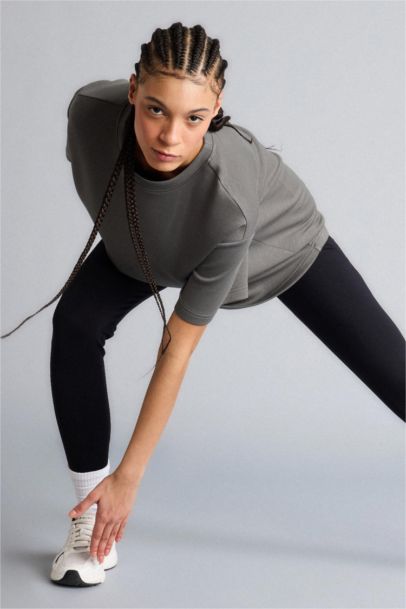 Oversize Fit Modal Crew Neck Short Sleeves Sports T-shirt