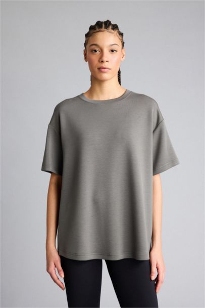 Oversize Fit Modal Crew Neck Short Sleeves Sports T-shirt