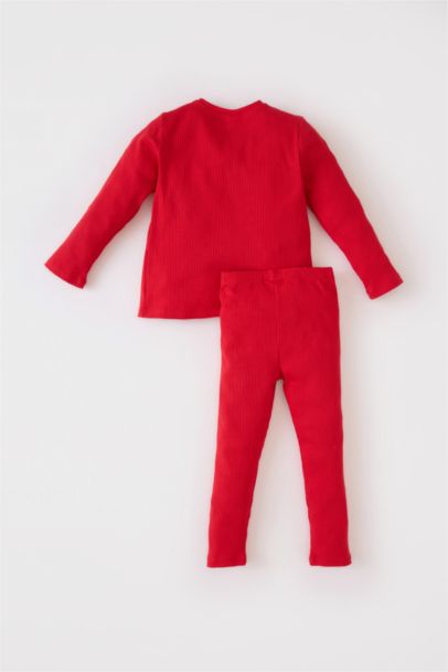 Ensemble Pyjama en maille côtelée pour bébé fille