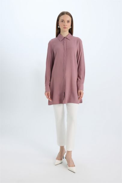 Relax Fit Side Tie Basic Shirt Tunic