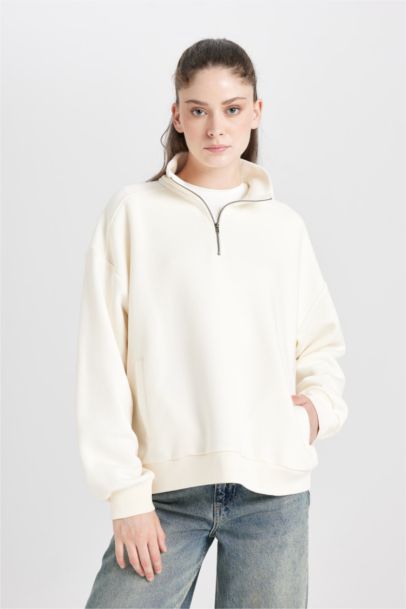 Sweat-shirt Oversize à manches longues