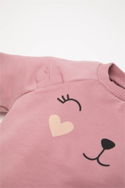 Sweat-shirt à imprimé Animal à Coupe Régulière et Col Rond