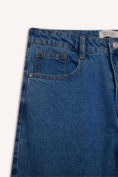 بنطلون قطن جينز تابيرد فيت برجل عادية