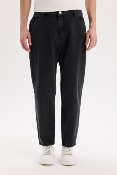 بنطلون جينز قصة مريحة فضفاضة برجل واسع وايد ليج