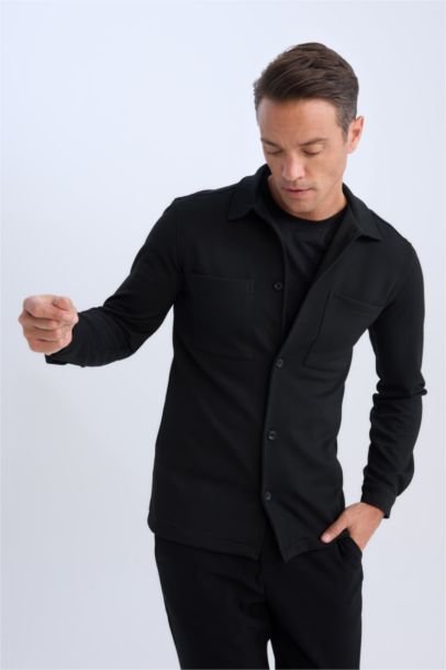 قميص قصة عادية بياخة بولو بجيب