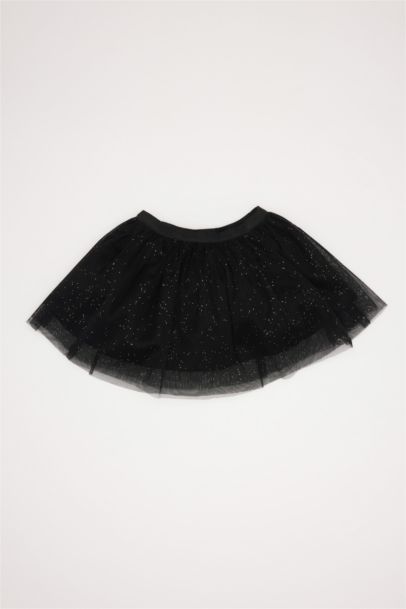 طقم من قطعتين سويت شيرت برقبة مستديرة وتنورة للبيبي بنت