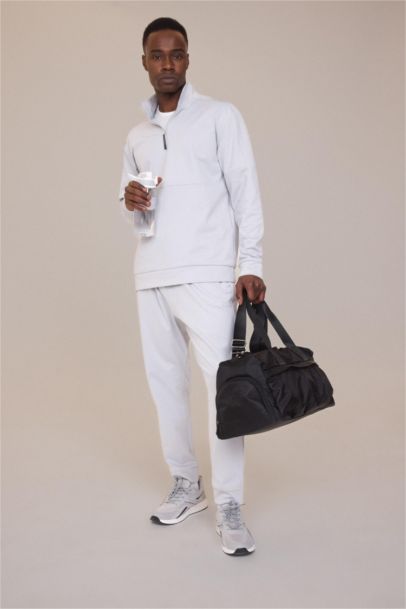 Standart Fit İçi Yumuşak Tüylü Skuba Dalgıç Kumaş Sporcu Jogger Eşofman Altı 