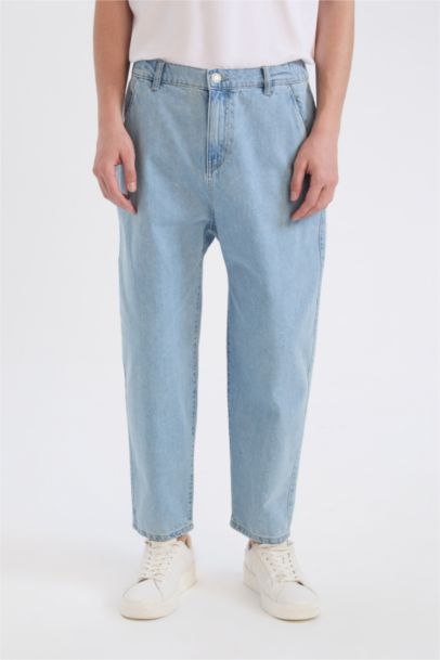 relaxed slouchy fıt деним кең етек Шалбар