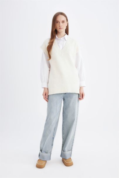 Relax Fit Half Turtleneck Basic Knit Pullover