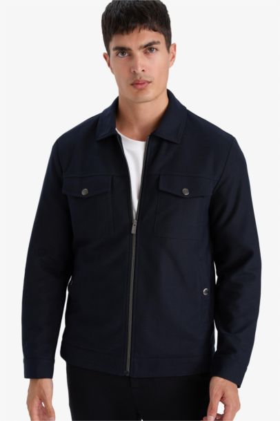Slim Fit Polo Zippered Jacket