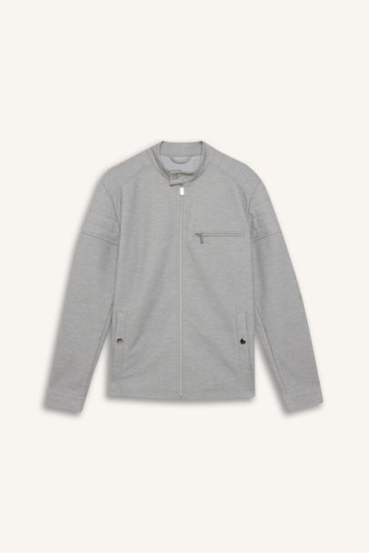 Veste Slim à col montant et fermeture zip