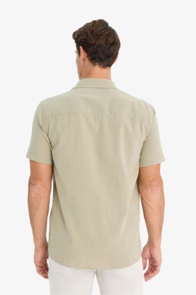 Regular Fit Polo Collar Short Sleeve Shirt