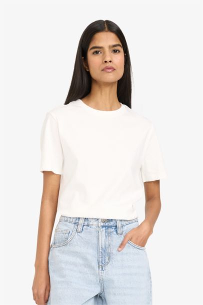 Regular Fit дөңгелек жағалы қысқа жеңді футболка