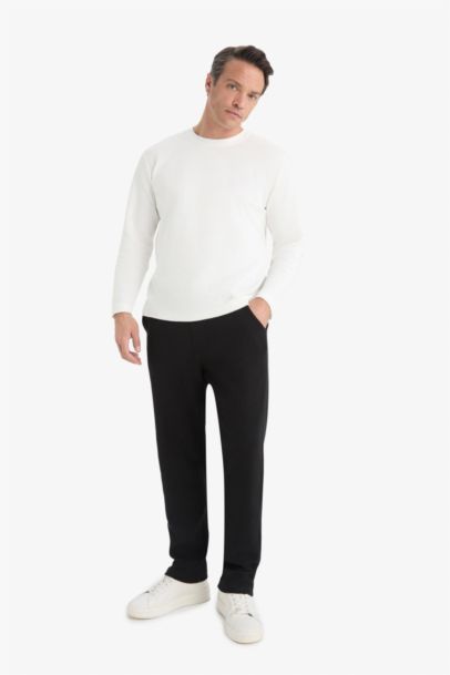 Regular Fit Pocketed Straight Leg Cotton Sweatpants