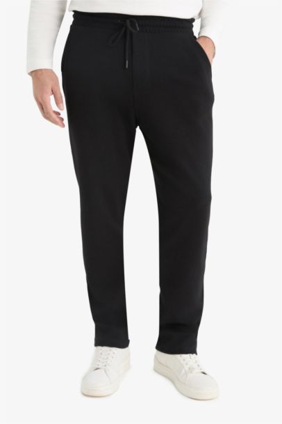 Regular Fit Pocketed Straight Leg Cotton Sweatpants