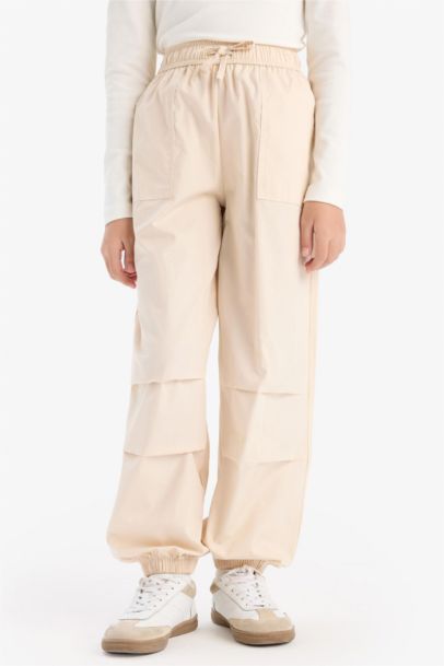 Girl Parachute Cotton Joggers