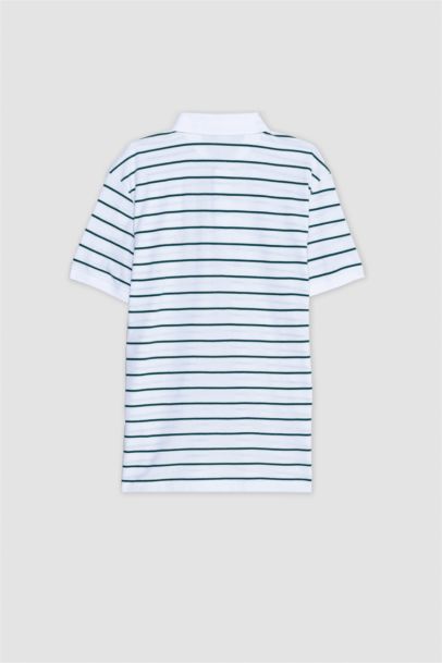 تي قطن شيرت بولو قصة عادية بياقة بولو