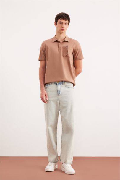 %100 Pamuk Regular Fit Polo Yaka Kısa Kollu Tişört