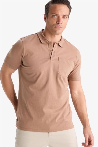 %100 Pamuk Regular Fit Polo Yaka Kısa Kollu Tişört