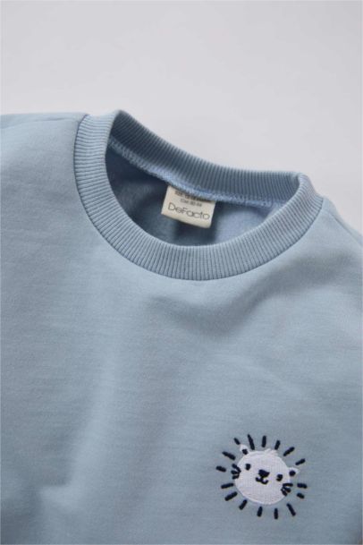 Ensemble Sweatshirt à col rond imprimé et Jogging pour bébé garçon