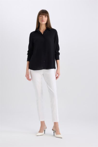 Regular Hem Double Pocket Trousers