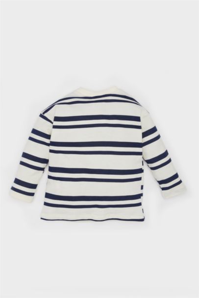 Baby Boy Crew Neck Striped Long Sleeve T-Shirt