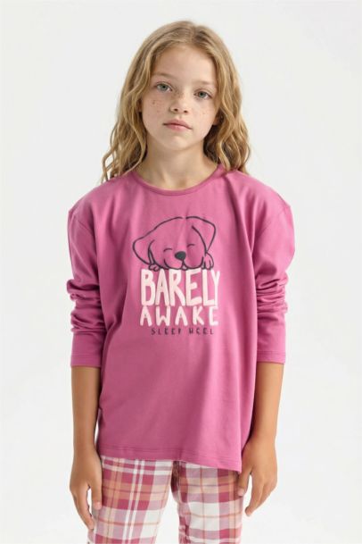 Girl Printed Top Bottom 2 Piece Pajama Set