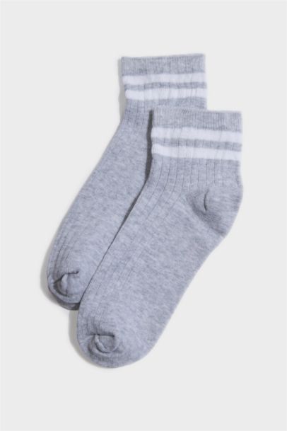 جوارب بناتي طويل قطن - 3 قطع