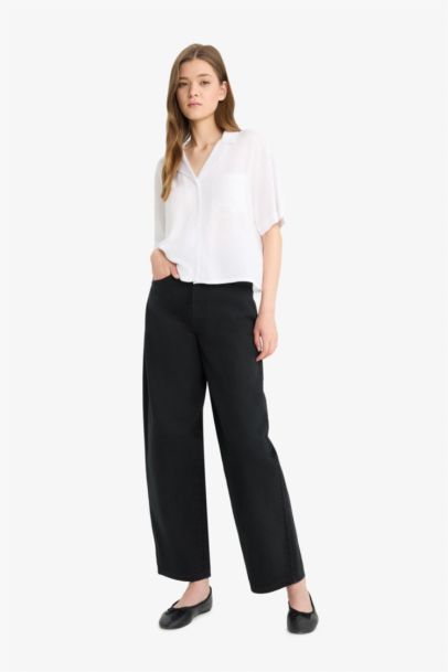 Baggy Fit Gabardine Trousers