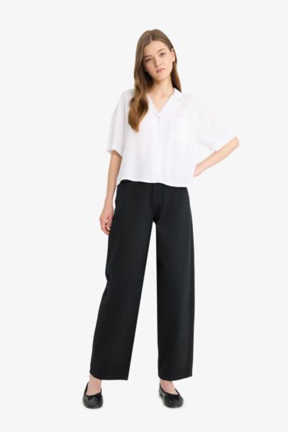 Baggy Fit Gabardine Trousers