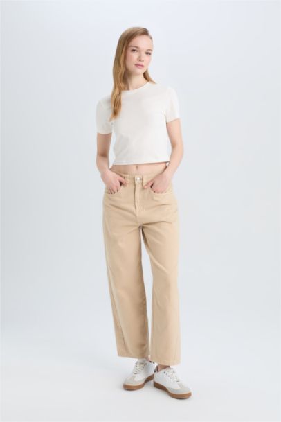 Baggy Fit Gabardine Trousers