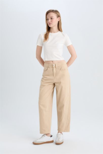 Baggy Fit Gabardine Trousers