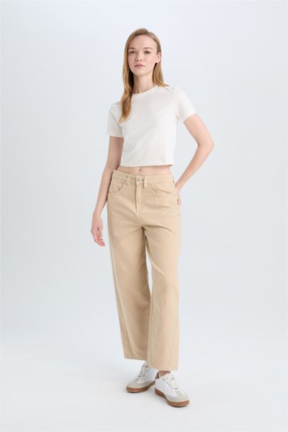Baggy Fit Gabardine Trousers