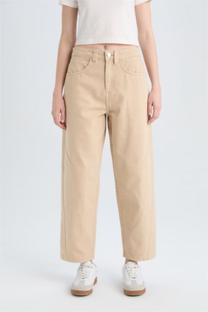 Baggy Fit Gabardine Trousers