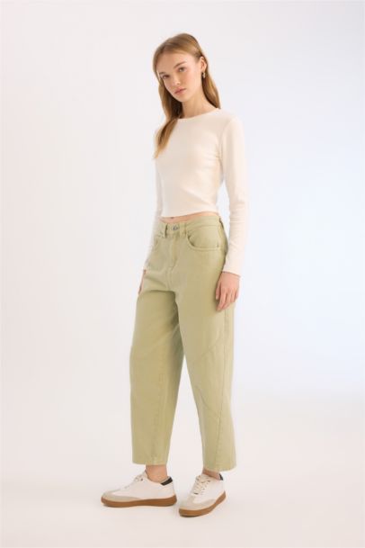 Baggy Fit Gabardine Trousers